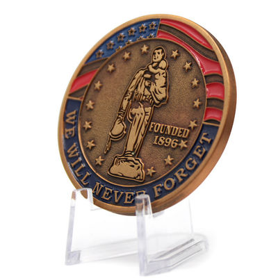 buy Custom Challenge Coin with 3D Logo and Soft Enamel Finish in Zinc Alloy for Commemorative Purposes online manufacture
