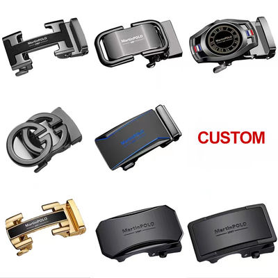 Custom Designer Belts Shiny Silver Letter Logo Shape Zinc Alloy Buckles Plating Metal Belt Buckle