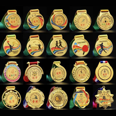  Manufacturer Custom Gold Silver Finisher Medal Marathon 5K / 10K Running Cycling Track Field Medals Karate Sports Metal Medal