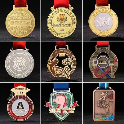 Buy Custom Medals Personalized Medals in Zinc Alloy with Soft Enamel Finish and 2-4'' Size for Sports Awards online manufacture