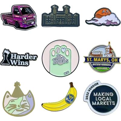 Buy Custom Lapel Pin with UV Printing Vintage Style and Folk Art Theme Enamel Metal Badge online manufacture
