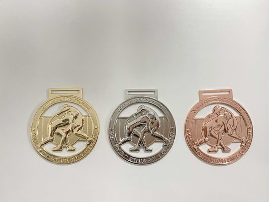 Buy 3D Die Cast Zinc Alloy Soccer Medals with Gold Silver Bronze Plating for Sports Awards online manufacture
