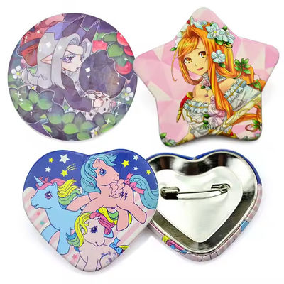 Buy Custom Logo 37mm Tin Material Button Badge Lapel Pin for Promotional Gifts online manufacture