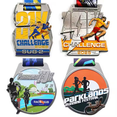 Wholesale High Quality Design Your Own Blank Zinc Alloy 3D Gold Award Running Medal Custom Sport Metal Medal