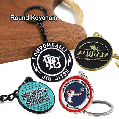 Keychain China Supplier Wholesale Custom Shape Souvenir Custom Made Enamel Round Shapesd Metal Keychain