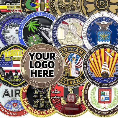 Souvenir Personalized Manufacturers Antique Zinc Alloy Commemorative Copper Brass Holder Metal Silver Gold Custom Challenge Coin