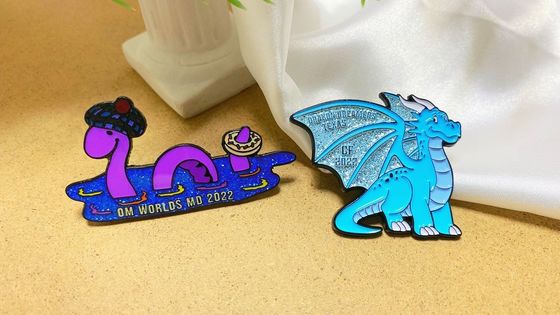 Metal Customer Size Personalized Enamel Glittering Colors Pins Order Pins With Logo