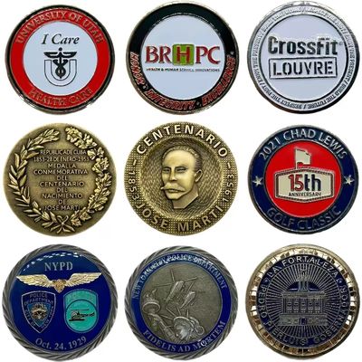 Wholesale High Quality Metal Challenge Coins 2D Zinc Alloy Die Casting Customized Metal Coins Souvenirs