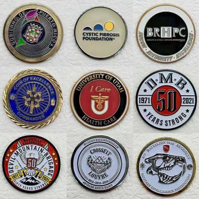 Buy Custom Logo Gold Plated Die Stamping Challenge Coin for Souvenir and Promotional Gifts online manufacture