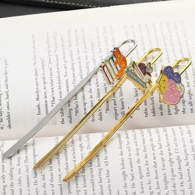 Promotional Gifts Enamel Zinc Alloy Metal Bookmark Custom Personalized Bookmark 3D Cute Cartoon Anime Bookmarks for Book