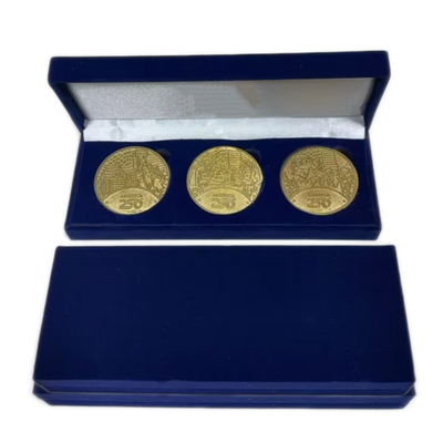 High quality Custom Logo Challenge Coins Manufacturer 3D Zinc Alloy Gold Silver Metal Enamel Hard Enamel Collection Coin Velvet Box Packing from China