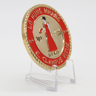 Custom Logo Challenge Coins Manufacturer 3D Zinc Alloy Gold Silver Metal Enamel Hard Enamel Collection Coin Velvet Box Packing