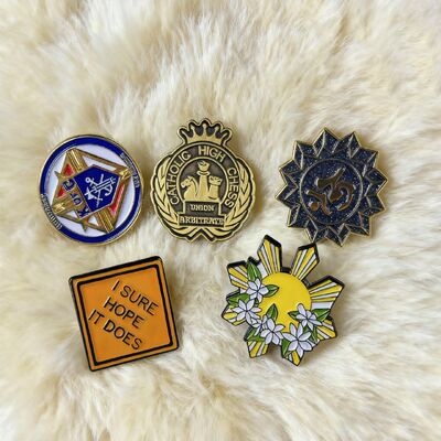 buy Custom Soft Enamel Lapel Pins in Customer Size with Zinc Alloy Material for Personalized Branding online manufacture