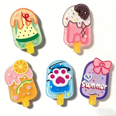 Buy Wholesale Custom Logo Summer Ice Cream Fridge Sticker Creative Cartoon Acrylic Fridge Magnet online manufacture