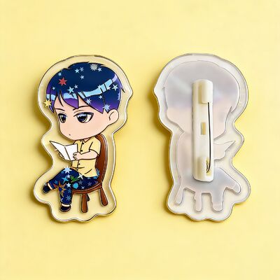 Buy Custom Acrylic Pin Badge - Cute Japanese Anime Brooch for Girls, High Quality Fashion Accessory online manufacture