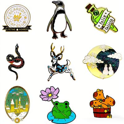 Buy Custom Hard Enamel Pins Manufacturer – Cute Animal Character Badges & Metal Crafts Customization Services online manufacture