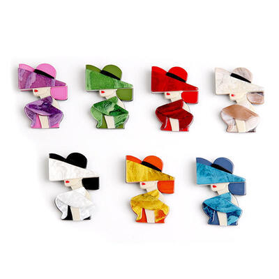 Buy Custom Cartoon Acrylic Pin – Printed Logo & Name, Hair Clip or Magnetic Badge for Stylish Decor online manufacture