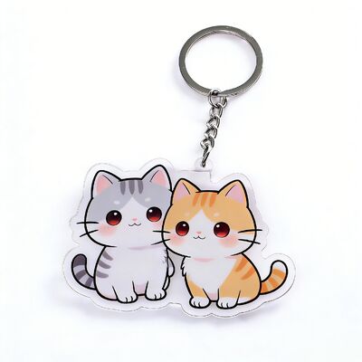 Buy Custom Anime PVC & Acrylic Keychain – UV Printed 3D Foreground with Translucent Star Hologram Effect online manufacture
