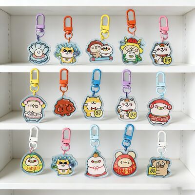 Buy Custom Photo/Name Acrylic Keychain – Rainbow Holographic with Drip Epoxy Resin Finish online manufacture