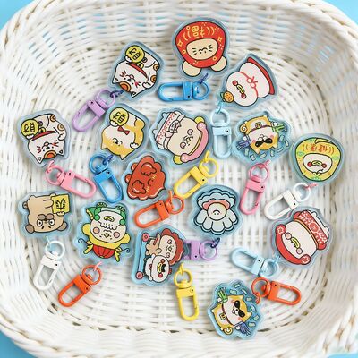 Buy DIY Cute Cartoon Keychain – Custom UV Print on Transparent Acrylic, Multiple Sizes online manufacture