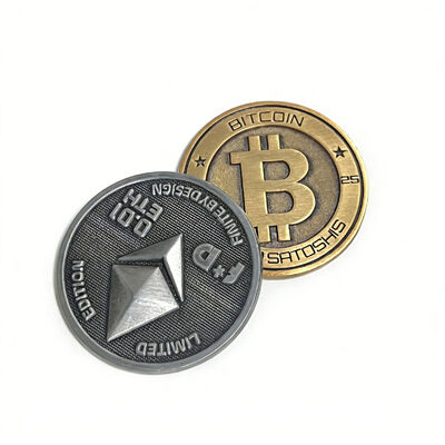 Buy Double Sided Custom Coin with Letterpress Printing and Antique Bronze Finish for Motorcycle Clubs and Collectors online manufacture