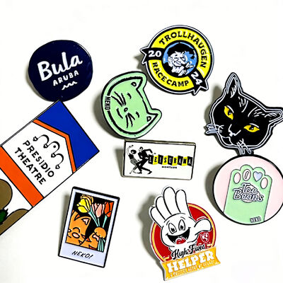 Buy Get custom antique gold-plated enamel pins with soft or hard die-cut logo for brooch badges online manufacture