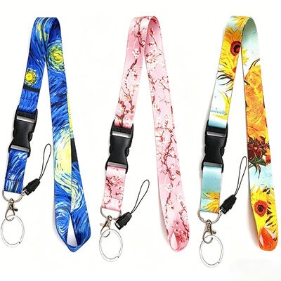 Buy Custom silkscreen printed logo lanyard neck straps perfect for keychains. online manufacture