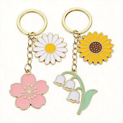 Buy Personalized Custom Keychain with Health Positive Reminder Sandblast Backside and Hard Enamel Finish online manufacture