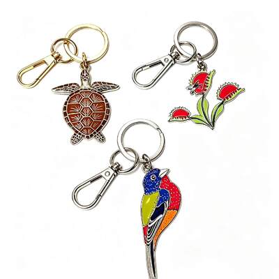 Buy Custom Keychain with 2D/3D Design and Hard/Soft Enamel Options for Personalized Logo Keyrings online manufacture