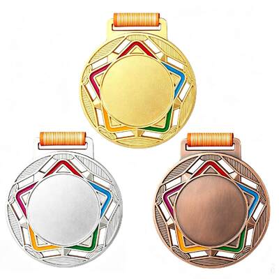Buy Sport Medals Gold Silver Bronze Football Volleyball With Ribbon Factory Wholesale online manufacture