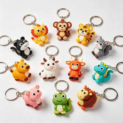 Buy Custom Metal Rubber Key Chain with Hard Enamel and Customized Design for Promotional Use online manufacture