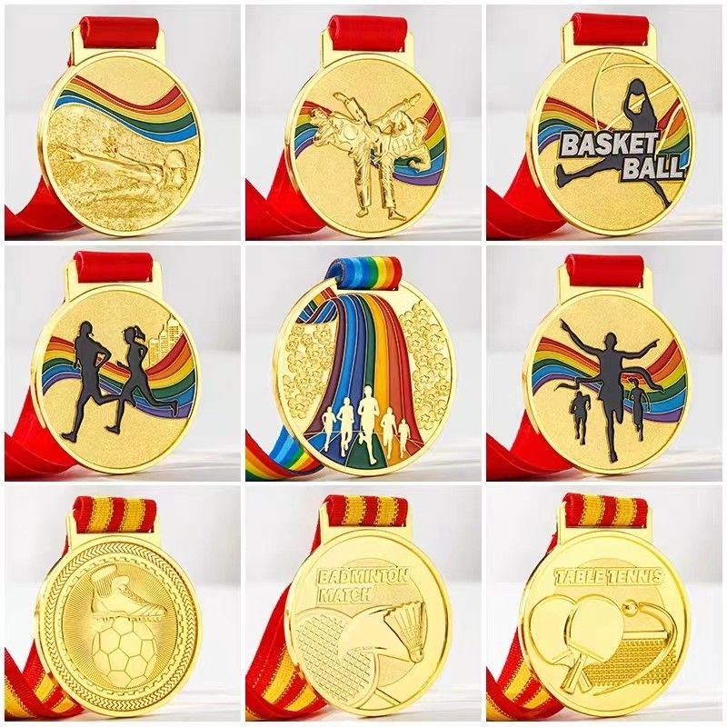 High quality 3 Inch Custom Medals Die Cast Custom Engraved Medals Rose Gold Custom Enamel 