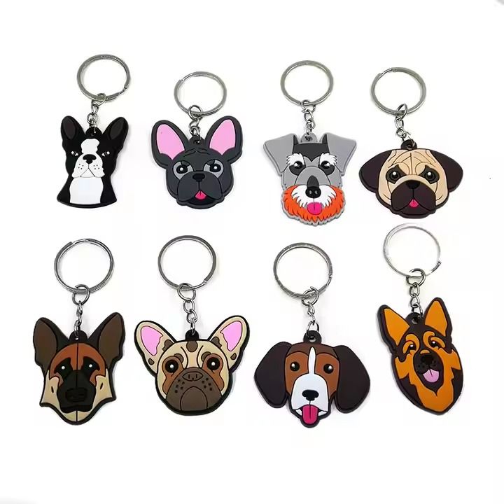 Wholesale Motorbikes Cartoon Animals Custom Rubber 2D Soft Pvc Design Keychain Customized Anime Keychain Key Chain Via DHL/Fedex