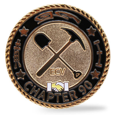 Gold Plated Soft Enamel Custom Coin 2 Inch Commemorative Challenge Coin for Collectibles