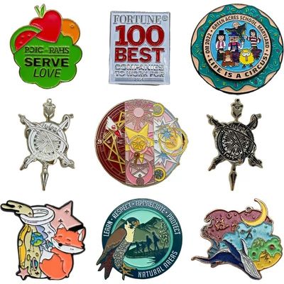 Good price Custom Zinc Alloy Soft Enamel Lapel Pin with Custom Size for Branding and Souvenirs online