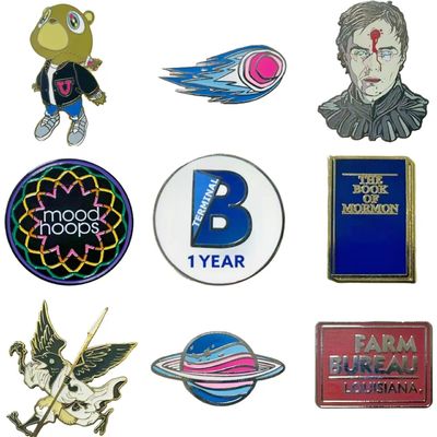 No Minimum Custom Logo Metal Lapel Pin Badge with Hard Soft Enamel and Iron or Zinc Alloy for Souvenir Attachment