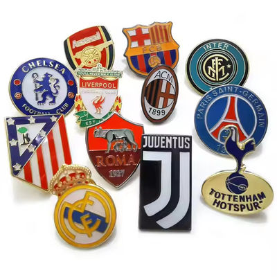 Gold Plated FC Barcelona Customized Logo Enamel Pin Badge for Sports Fans