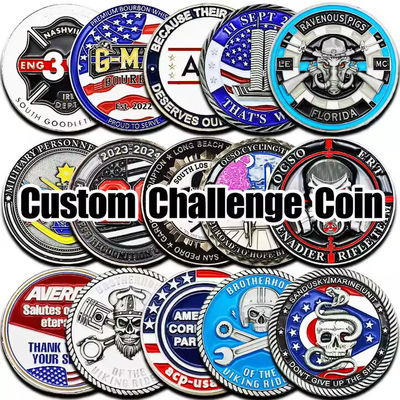 Souvenir Personalized Manufacturers Antique Zinc Alloy Commemorative Copper Brass Holder Metal Silver Gold Custom Challenge Coin
