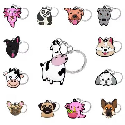 Custom Metal Keychain with Die Struck/Soft Enamel and Gold/Silver/Black Plating in Custom Size for Promotions