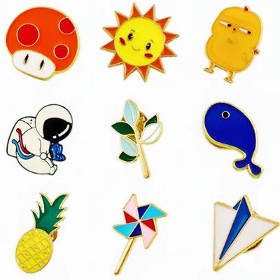Factory Custom Lapel Pins Logo 2d 3D Hard Soft Enamel Pins Manufacturer No Minimum Order Cartoon Zinc Alloy Metal Badge