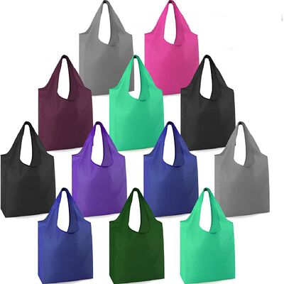 Good price Environmentally Friendly Recycled Foldable Tote Bag Shopping Ripstop Polyester Waterproof Reusable Custom Promotional Shopping Bag (In Stock) online