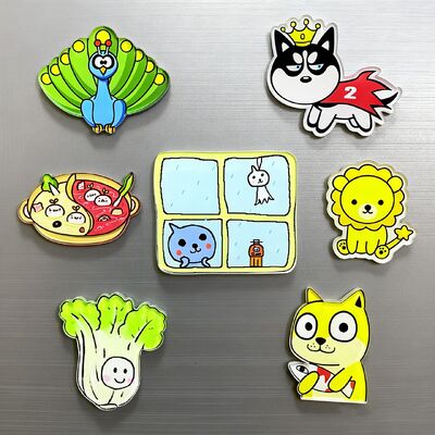 Good price Acrylic Magnetic Refrigerator Stick Sticker Promotional Acrylic Pendant Fridge Magnets online