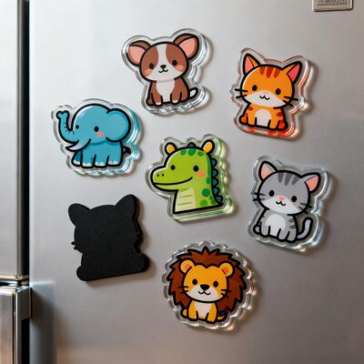 Good price Made-to-Order Transparent Acrylic Fridge Stickers – Strong Magnet, Customizable Dimensions & Contours online