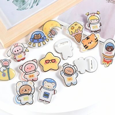 Good price Acrylic Pin Custom Pins Cute logo Badges Custom Pin Set with Backing Card Custom Anime Badge online