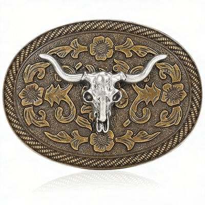 Custom zinc alloy belt buckle with your logo and 3.5 inch size for personalized style.