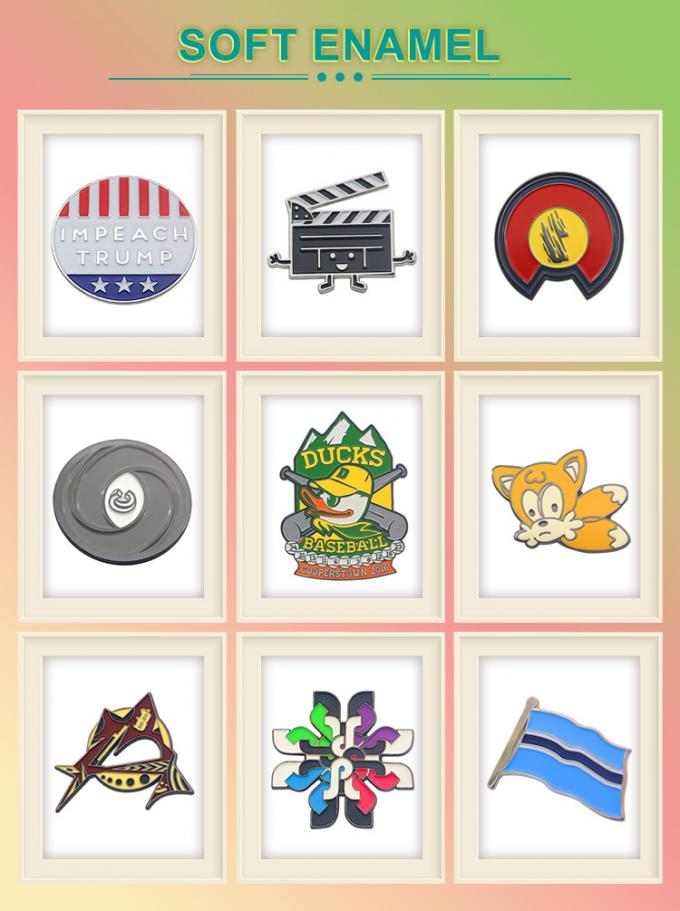 Custom Enamel Pin No Minimum Glitter Brooch Anime Hard Enamel Pin Soft Lapel Badge 2