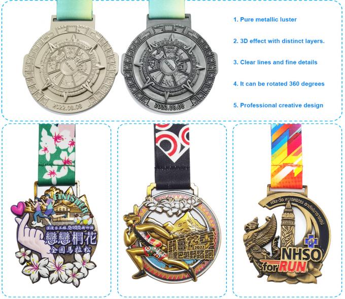 Medals Manufacturer Wholesale Design Zinc Alloy Metal 3D Gold Award Sports Medals Custom Sports Medal 2