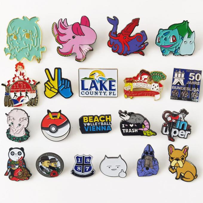 Custom Bulk Metal Cute Cartoons Anime Lapel Pin Badge Soft Hard Enamel Pins with Custom Logo Design 1