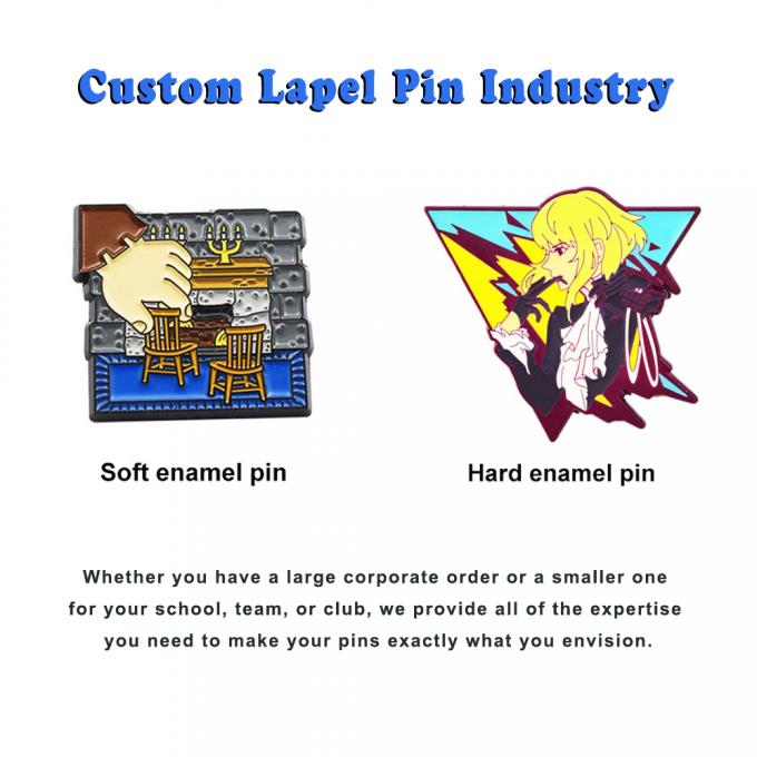 Custom Bulk Metal Cute Cartoons Anime Lapel Pin Badge Soft Hard Enamel Pins with Custom Logo Design 4