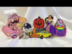 Custom metal glitter lapel pins badges